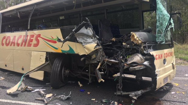 Police said confirmed the driver of a bus that crashed at Tamborine on Thursday has died in hospital. 