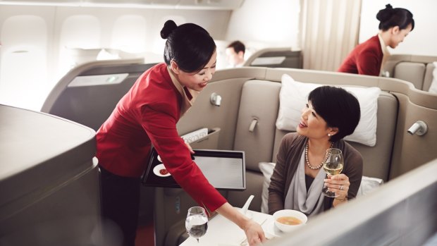 Cathay Pacific first class.