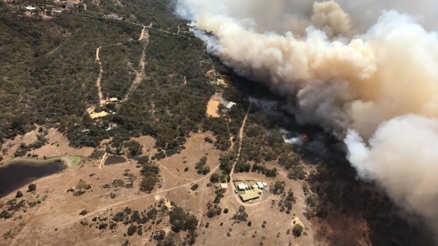 Image of the fire from a NSWRFS aircraft.