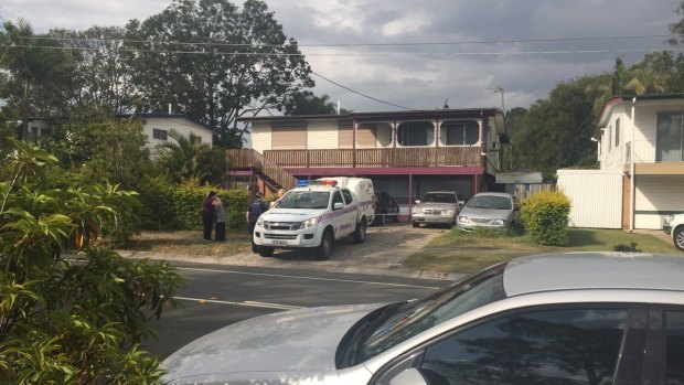 Police at the scene of a double drowning in Kingston.