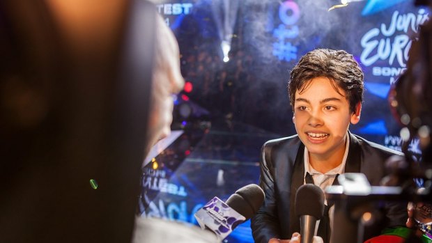 The winner of the 2014 Junior Eurovision contest was  14-year-old Naples-born Vincenzo Cantiello.