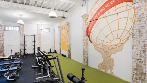 Gym sans mirrors: Lift Performance Centre in Redfern.