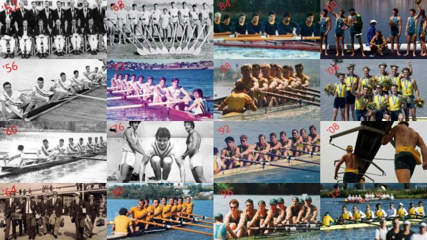 Every Australian men's Olympics eight from 1952-2012.