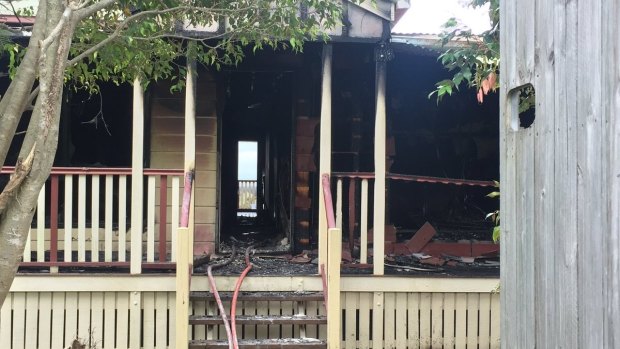 Fire did extensive damage to a Narangba home on Monday.