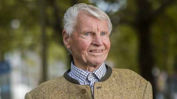 Retired joiner Edgar Weiss, 84, of O'Connor, was one of the Jennings Germans who were enticed to Australia to build 1850 homes in Canberra for AV Jennings Construction in the 1950s.
