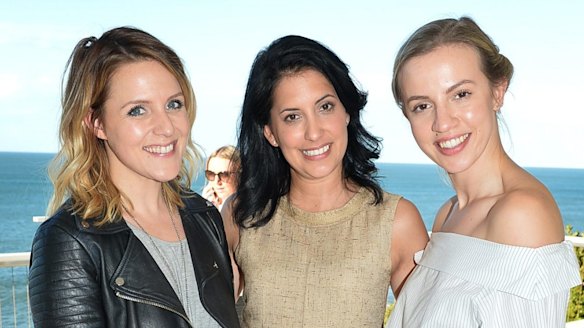  beauty director Hayley D'Onofrio, La Mer global brand product development vice-president Robin Shandler and 