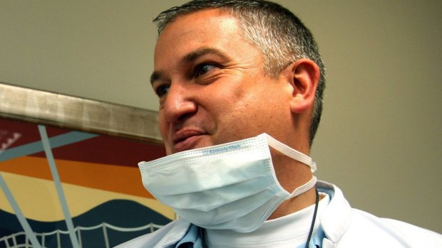 Dutch dentist Jacobus van Nierop in 2009 in his dental office in Chateau-Chinon, France. 