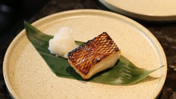 Gindara saikyo-yaki (miso-marinated Patagonian toothfish).