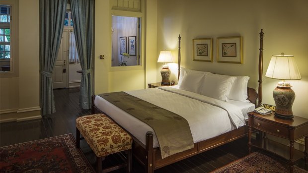 The rooms have a colonial elegance.