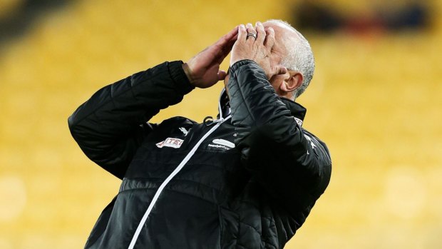 Not again: Graham Arnold shows his frustration during the  Phoenix match. 