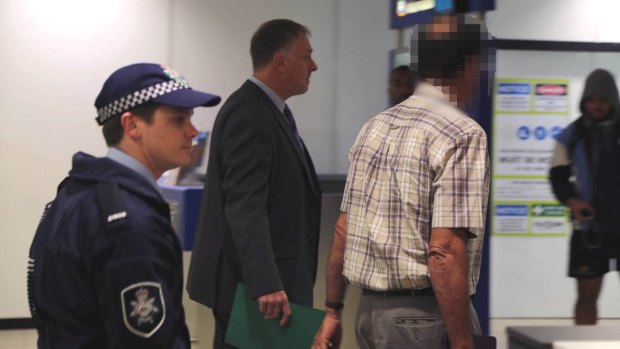 William Standen is arrested at Sydney Airport in August 2014.