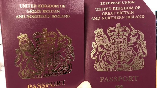 British passports are red and are now being issued without the words "European Union" on the cover despite the Brexit delay.