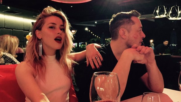 Amber Heard and Elon Musk on the Gold Coast in April.