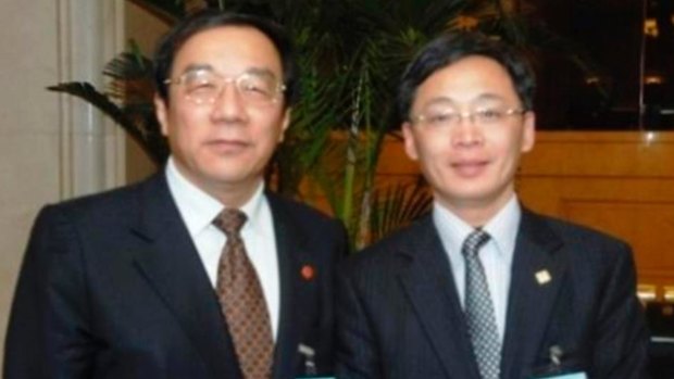 Yang Dongdong with Shanghai United Front Work Department chief Yang Xiaodu.
