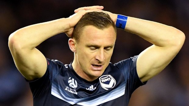 Besart Berisha during Melbourne Victory's loss to Melbourne City last weekend.