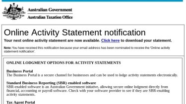Real of fake? Email from the Australian Tax Office.