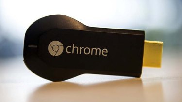 Google's Chromecast streaming media player, which is yet to officially launch in Australia.