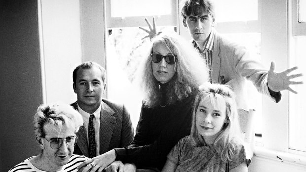 The Go-Betweens c1988: (l-r) John Willsteed, Grant McLennan, Lindy Morrison, Robert Forster, Amanda Brown. The 2017 Queensland Music Festival will feature a concert of their 16 Lovers Lane album from 1988. 