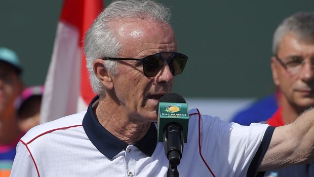 Foot in mouth: Raymond Moore raised ire with his remarks about women's tennis.
