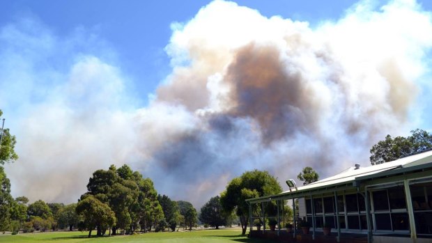 The fire is believed to be deliberately lit.