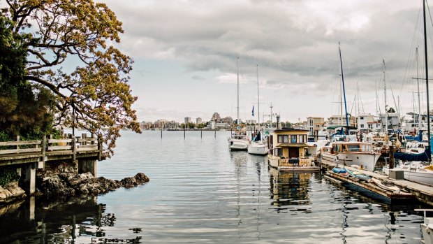 Inner Harbour and marina in Victoria, British Columbia.