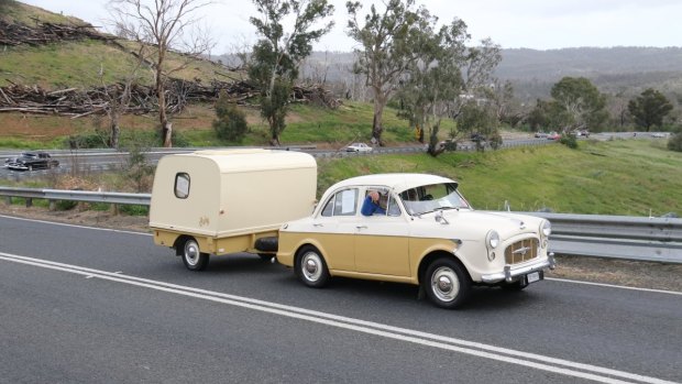 On the Bay to Birdwood historic vehicle drive.