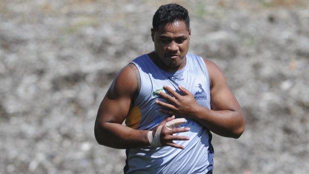 Big loss: Ita Vaea at training. He told teammates on Monday he was retiring from rugby.