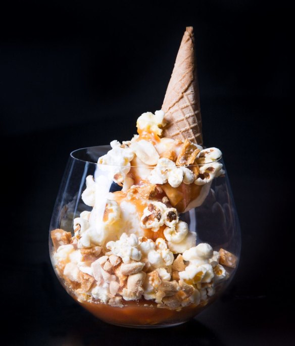 Popcorn sundae.