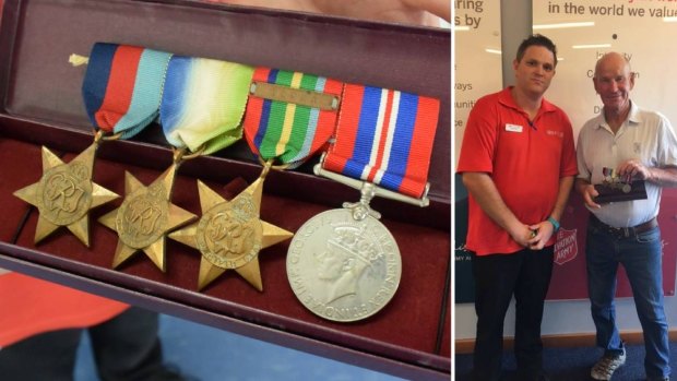 War medals mistakenly left at a Salvos Store in Mandurah have been returned to the family of the rightful owner. 