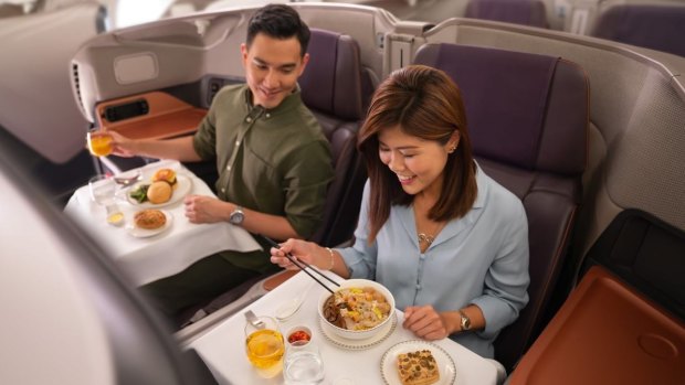 新加坡航空公司将飞机停飞的高级餐厅。
