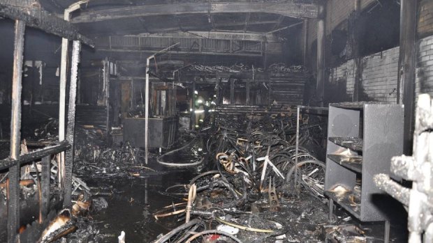 The cafe on Clifford Street was destroyed by fire. 
