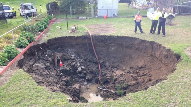 The sinkhole expanded to 12 metres.