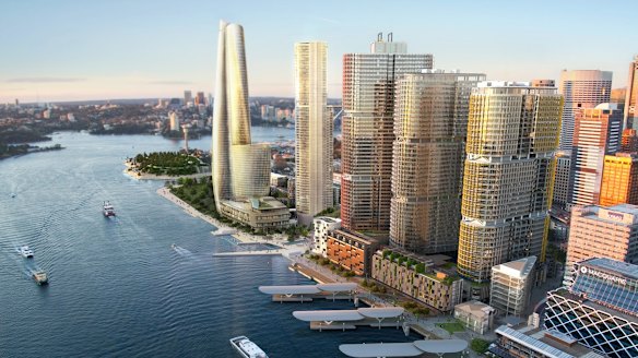 An artist's impression of the Barangaroo development. 