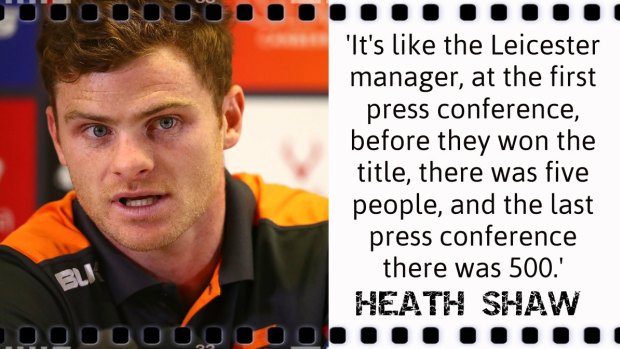 In focus: Heath Shaw at Wednesday's press conference.