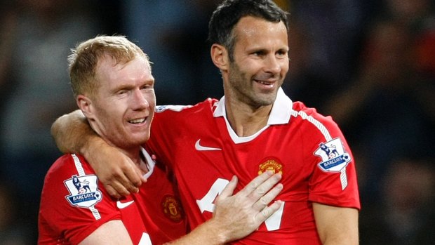 Man U great Paul Scholes (left) is one part of a Red Devils legends teams heading to Perth in March.