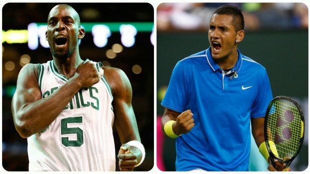 Spirited sportsmen: Kevin Garnett and Nick Kyrgios.