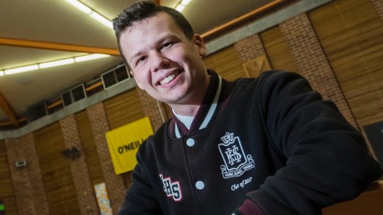 Mitchell Sayer said he found the first 10 minutes of the exam very stressul. 