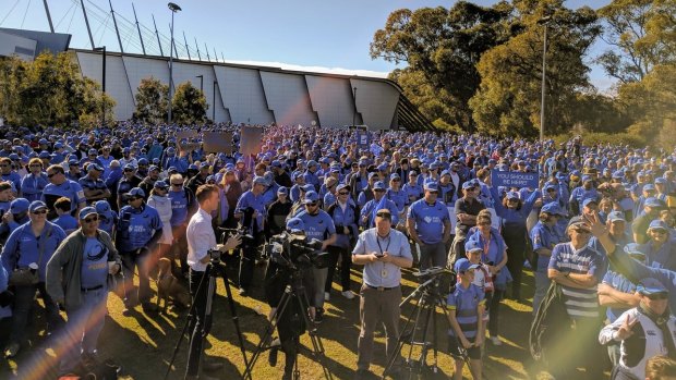 A sea of blue is telling the Australian Ruby Union they 'got it wrong'.