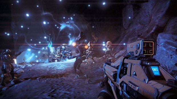  "30 seconds of fun": Bungie's trademark firefights return in <em>Destiny</em>.