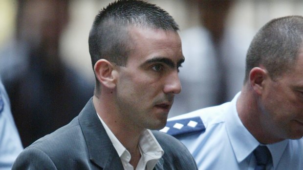 Jason Roberts arriving to court in 2003.
