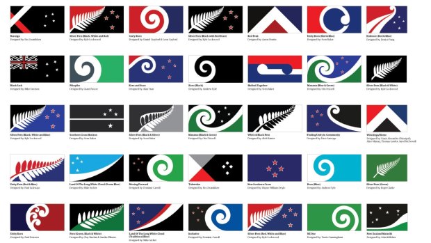 The Flag Consideration Panel has announced 40 possible flag alternatives for New Zealand.
