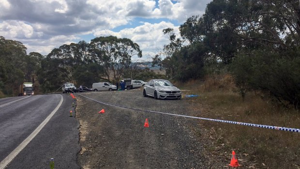 The crime scene outside Oberon in the Central Tablelands where the body was found.