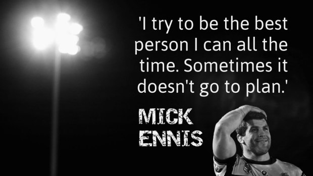 Hooking in: Sharks veteran Mick Ennis.