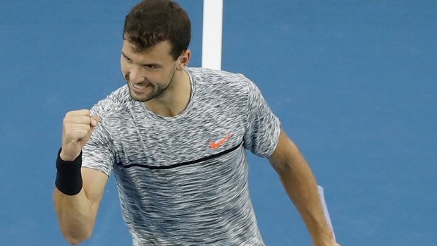 Love game: Grigor Dimitrov of Bulgaria.