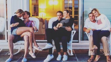 Hiddleswift (left) entertained friends at their Fourth of July party, as well as the rest of the world on Instagram.