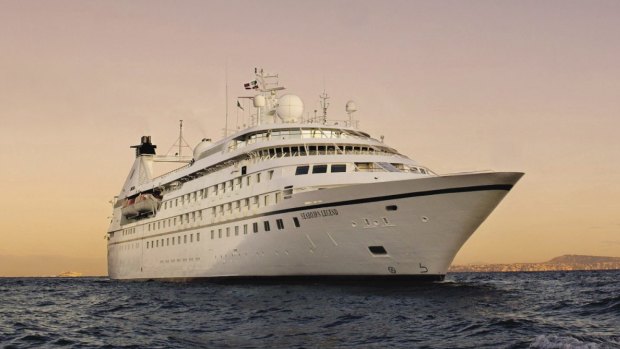 The cruise ship Seabourn Legend.
