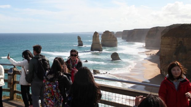 Tourists visiting the Twelve Apostles have only seen some of the famous limestone columns.