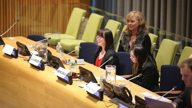 Olivia took her message to the United Nations, speaking at the United Nations World Down Syndrome Day Conference in March.