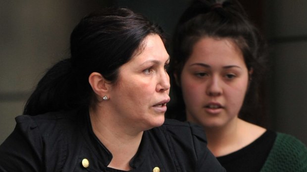 Roberta Williams (left) was in court to support her daughter's partner.