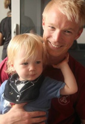Aidan with dad Dan Loden who is also campaigning to raise funds for research into the disease